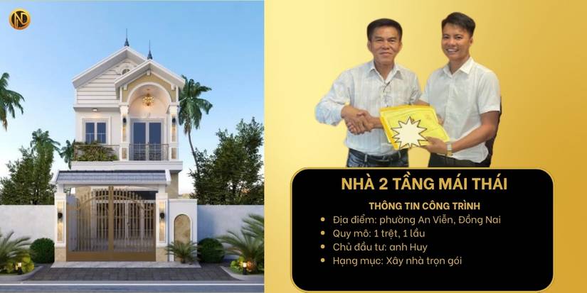 Nhà 2 tầng mái Thái, anh Huy, An Viễn, Đồng Nai