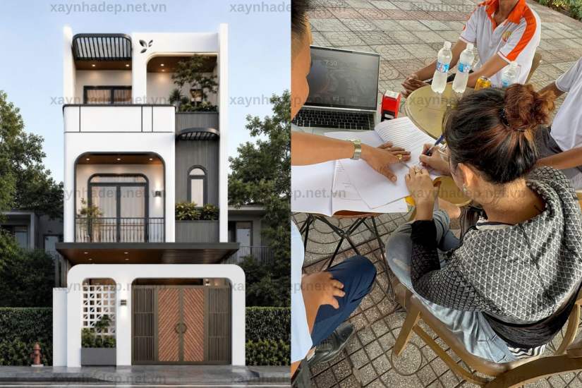 Nhà phố 3 tầng 5x25 hiện đại của chị Phường, Đồng Nai | Xây Nhà Trọn Gói |