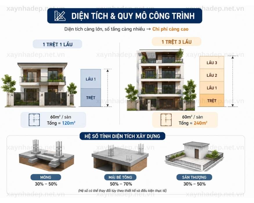 Những yếu tố ảnh hưởng đến đơn giá xây nhà trọn gói
