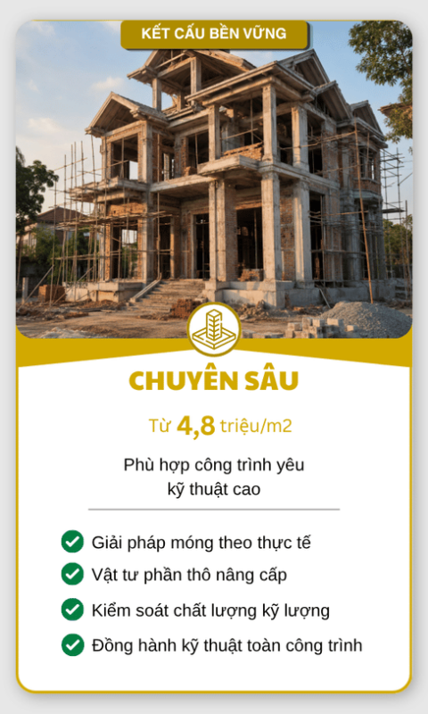 Gói xây thô chuyên sâu