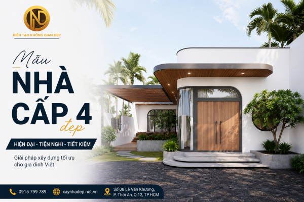 Mẫu nhà cấp 4 đẹp hiện đại - Xây Nhà Đẹp Group