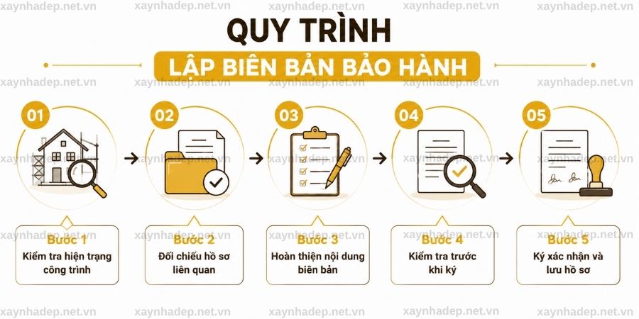 Quy trình lập biên bản bảo hành