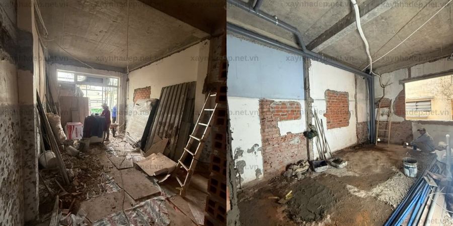 CẬP NHẬT TIẾN ĐỘ CÔNG TRÌNH SỬA CHỮA, CẢI TẠO NÂNG TẦNG NHÀ CHÚ AN TẠI GÒ VẤP