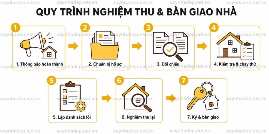 Quy Trình Nghiệm Thu Và Bàn Giao Nhà Ở