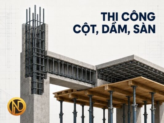 Quy Trình Thi Công Cột, Dầm, Sàn Trong Nhà Ở