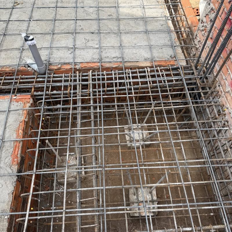 Thi công đài cọc nhà anh Hùng tại Đông Thạnh, Hóc Môn