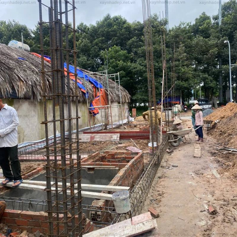 Thi công móng nhà phố 1 trệt 2 lầu tại Tam Phước, Đồng Nai
