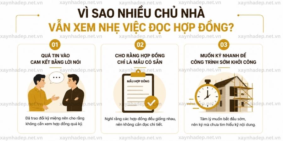 Vì Sao Chủ Nhà Vẫn Phải Đọc Kỹ Hợp Đồng Xây Dựng
