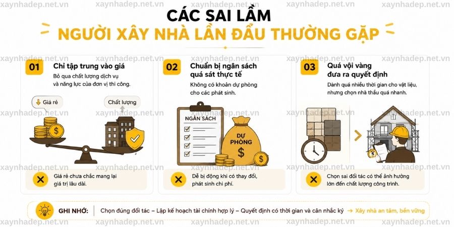 Các sai lầm người xây nhà lần đầu thường gặp