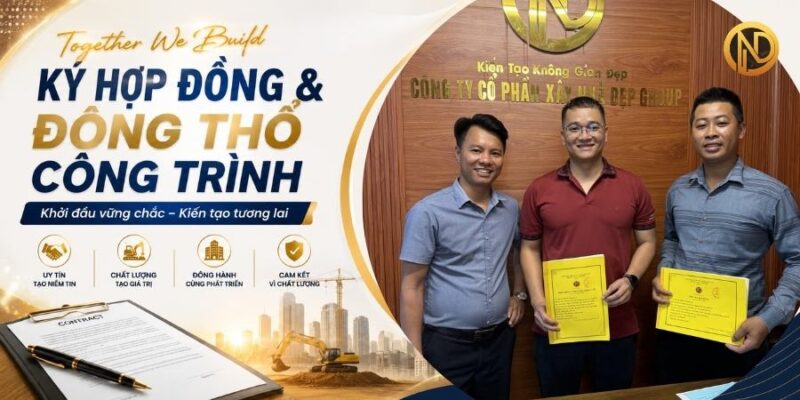ký hợp đồng động thổ anh Vui