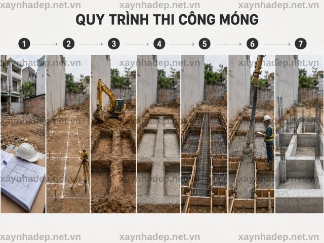 Thi Công Móng Nhà Ở