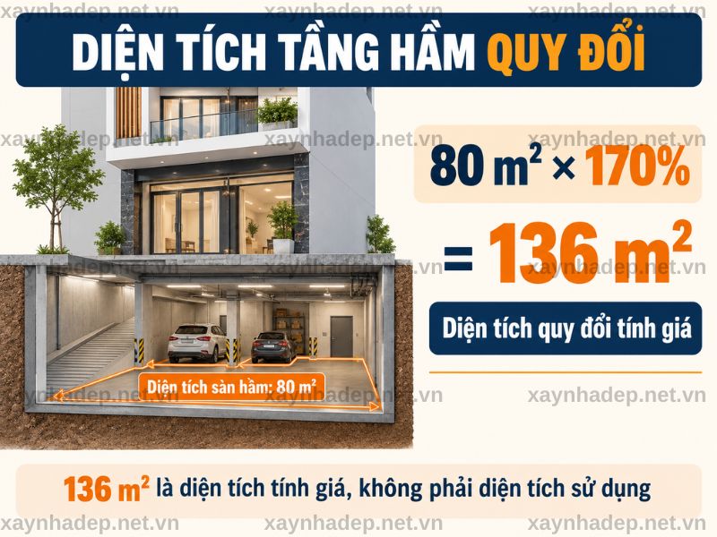 Cách Tính Diện Tích Tầng Hầm