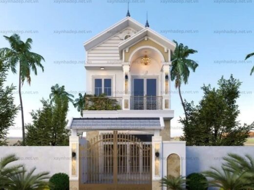 Mẫu nhà 2 tầng 5x18m tân cổ điển mái Thái
