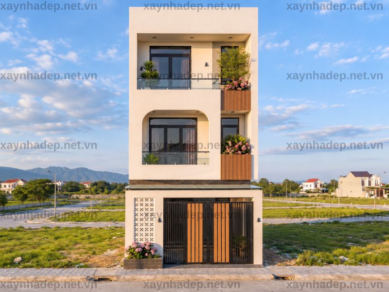 Mẫu nhà phố 3 tầng 5x16 hiện đại
