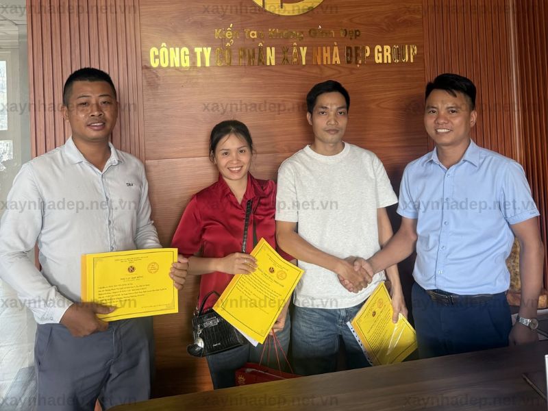 Xây Nhà Đẹp Group ký kết hợp đồng xây dựng nhà ở và nhà xưởng tại Vĩnh Lộc A