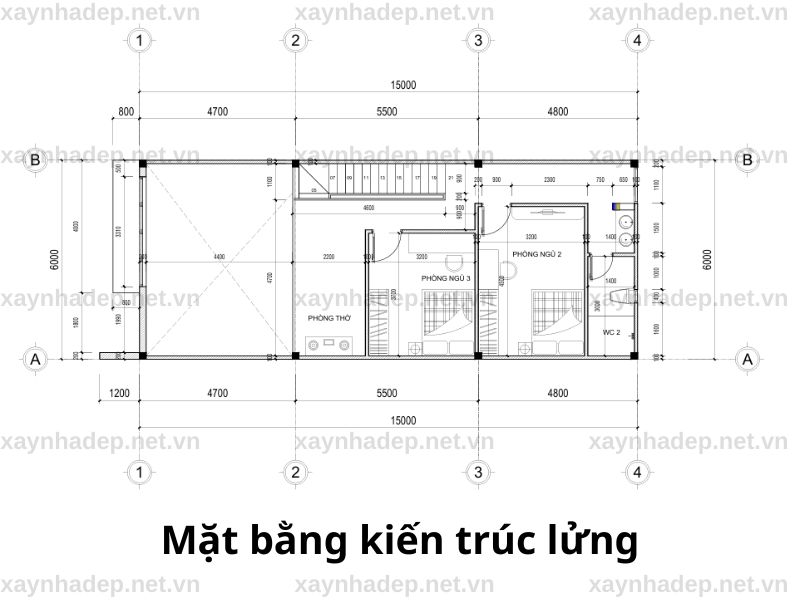Mẫu nhà cấp 4 gác lửng 6×23m hiện đại