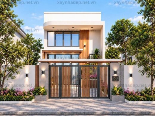 Mẫu nhà cấp 4 gác lửng 6×23m hiện đại
