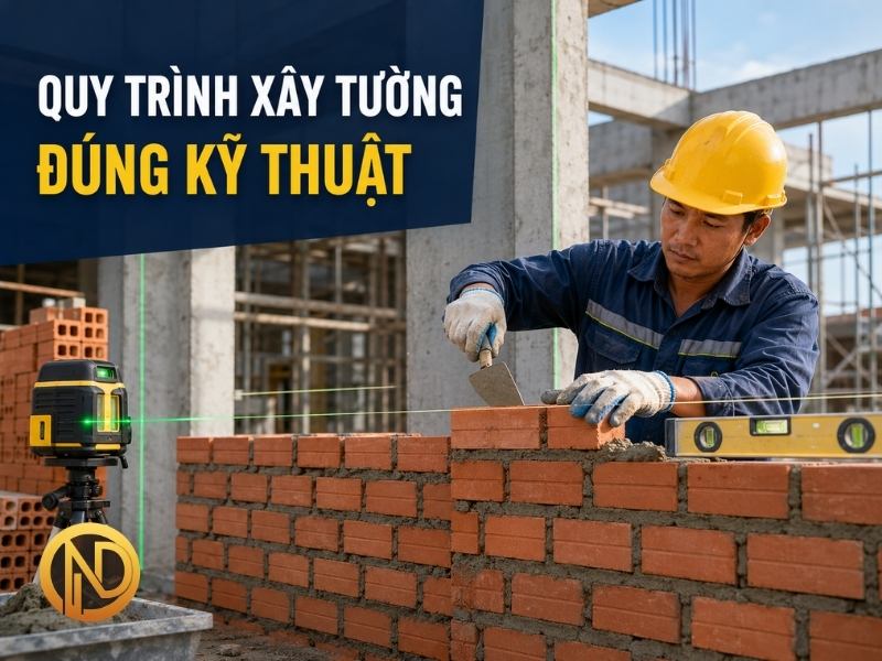 Quy Trình Xây Tường Đúng Kỹ Thuật