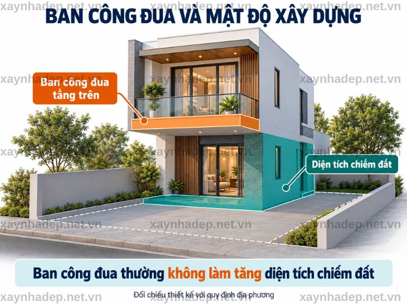 Ban Công Có Được Tính Vào Diện Tích Xây Dựng Không