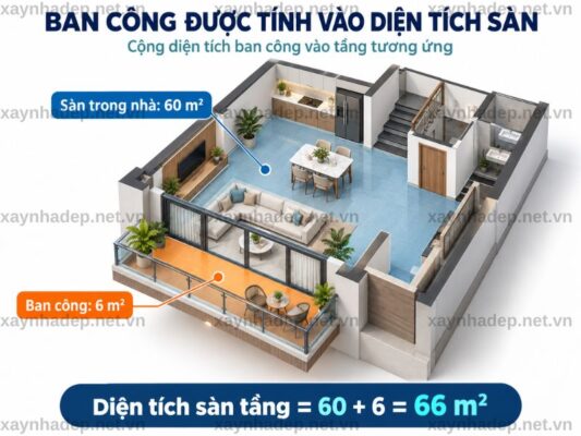 Ban Công Có Được Tính Vào Diện Tích Xây Dựng Không