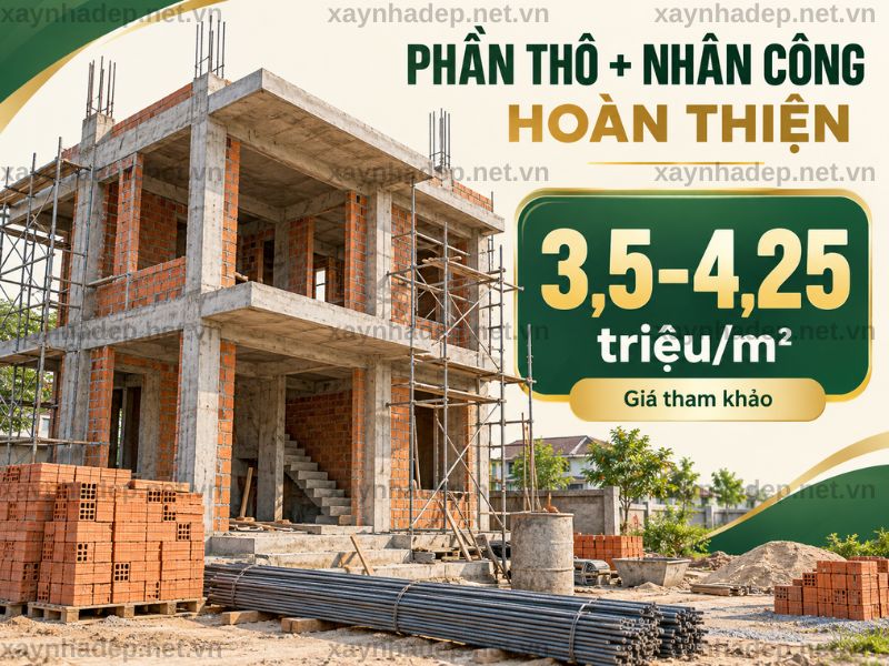 Chi phí xây nhà 2 tầng Quận 12