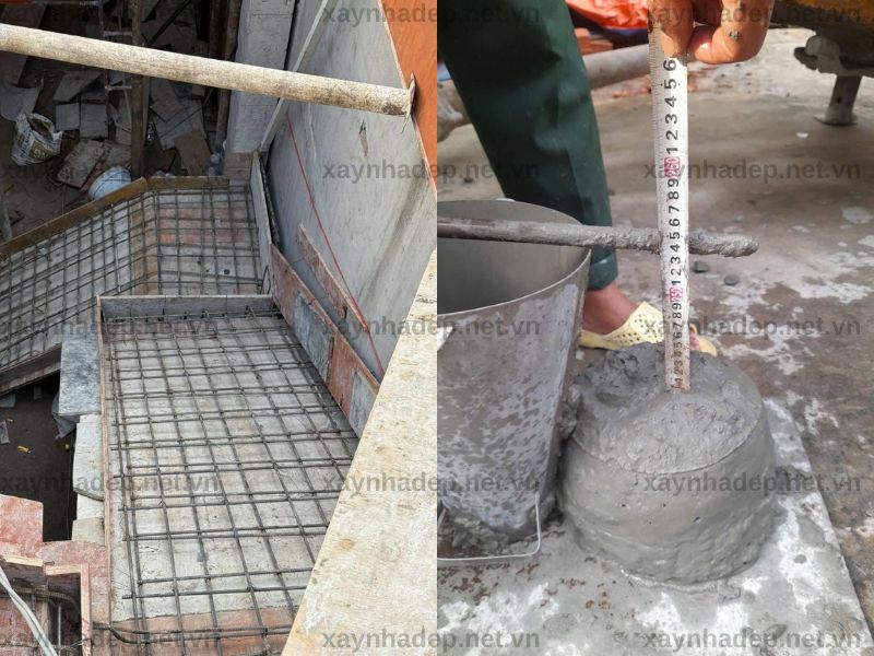 Đổ bê tông sàn 1 nhà anh Lê Quang Vui tại phường Thới An