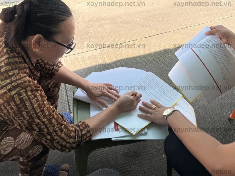 Lễ ký hợp đồng xây dựng nhà chị Lê Mai tại Trung Mỹ Tây, Quận 12