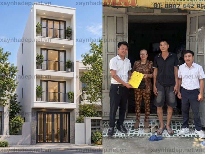 Lễ ký hợp đồng xây dựng nhà chị Lê Mai tại Trung Mỹ Tây, Quận 12