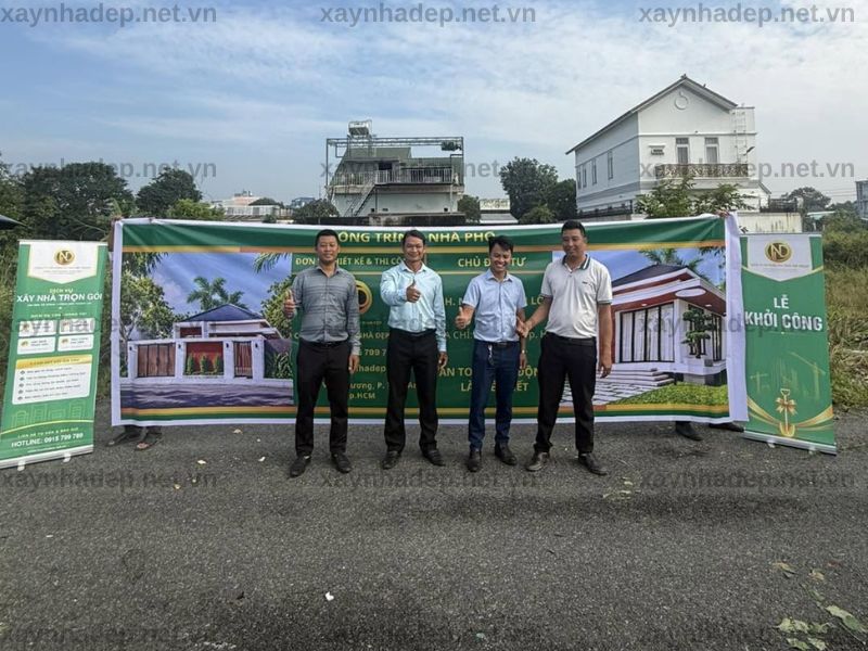 Lễ động thổ khởi công nhà cấp 4 mái Nhật của anh Lộc tại Củ Chi (2)