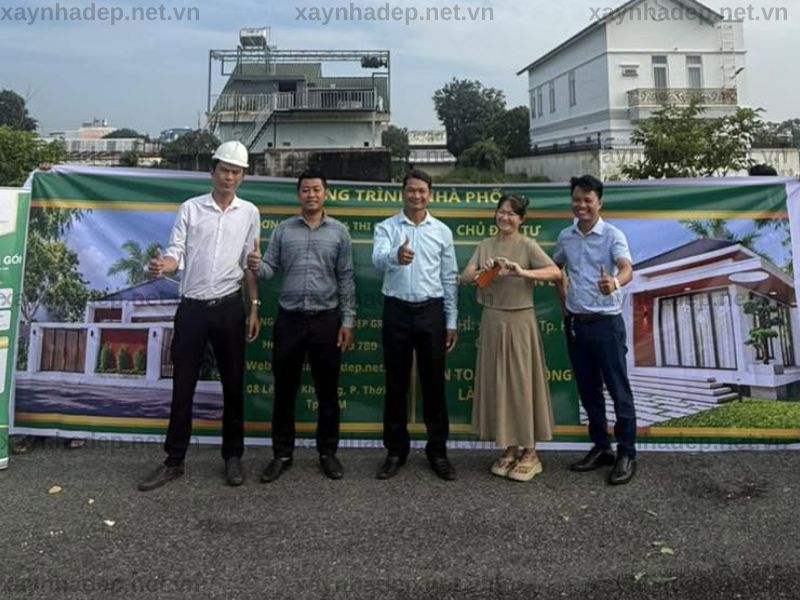 Lễ động thổ khởi công nhà cấp 4 mái Nhật của anh Lộc tại Củ Chi (2)