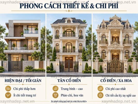 Phong Cách Thiết Kế Có Làm Tăng Chi Phí Xây Nhà Không