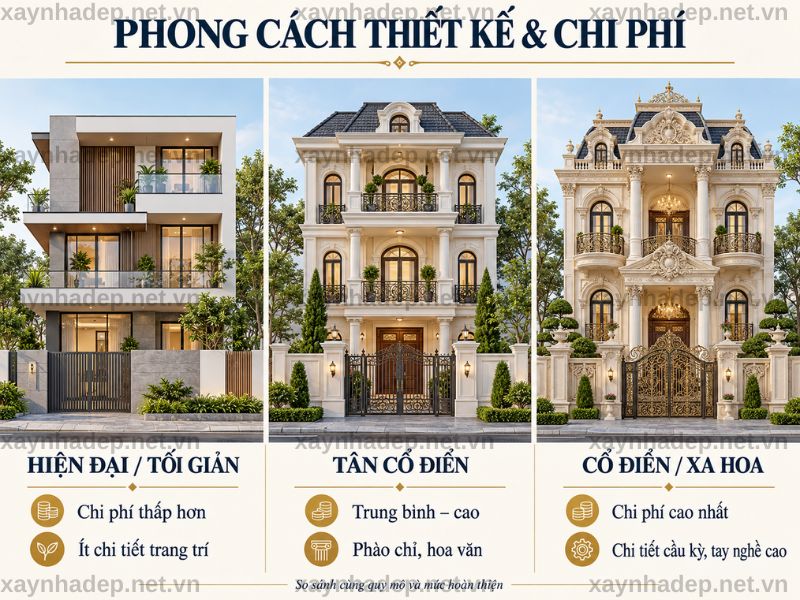 Phong Cách Thiết Kế Có Làm Tăng Chi Phí Xây Nhà Không