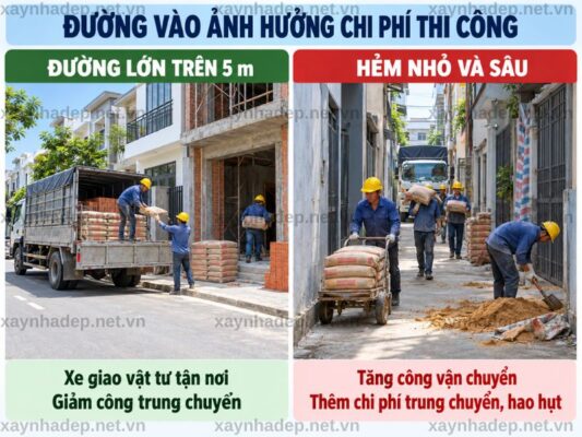 Vị trí xây dựng ảnh hưởng đến giá thi công như thế nào