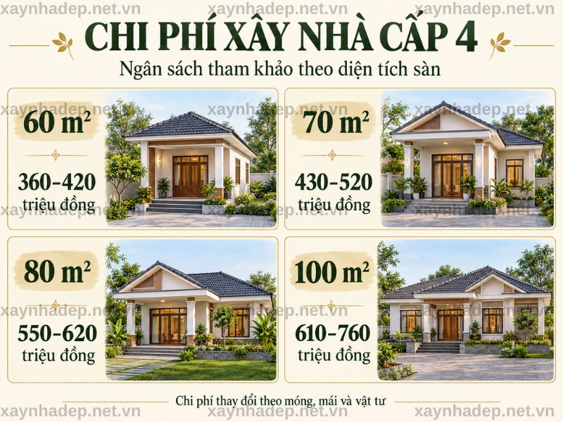 Xây nhà cấp 4 trọn gói Củ Chi