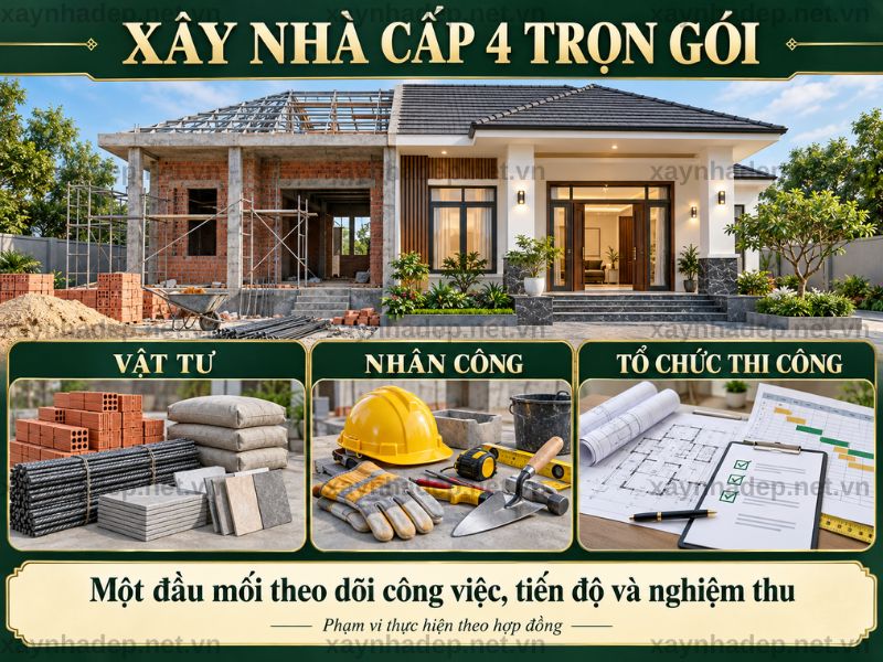 Xây nhà cấp 4 trọn gói gồm những hạng mục nào?